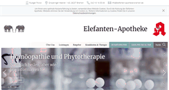 Desktop Screenshot of elefanten-apotheke-bremen.de