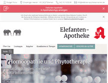 Tablet Screenshot of elefanten-apotheke-bremen.de